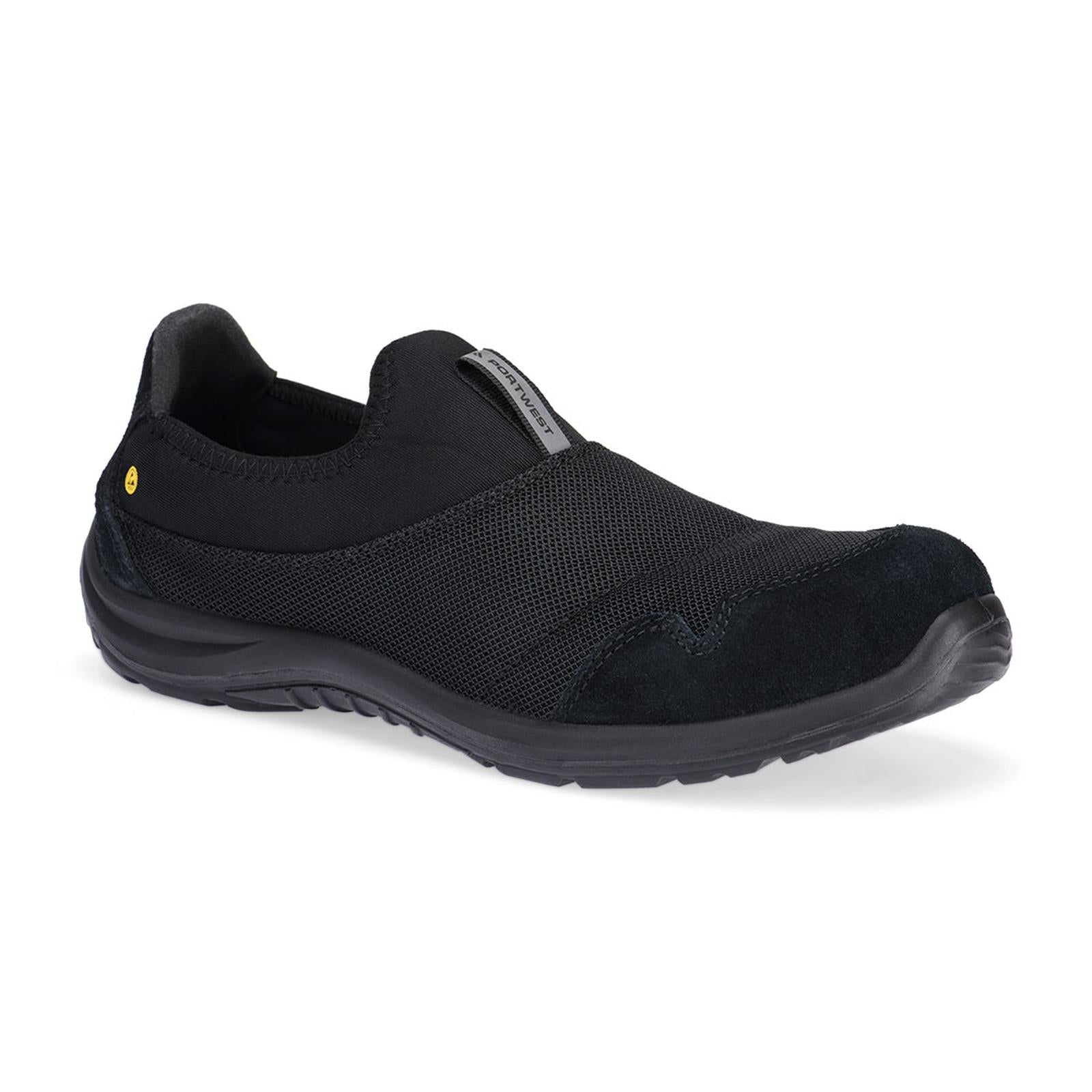 Portwest Steelite Voetbescherming Schoen FT55 staal textiel slip on S1P SR FO ESD zwart(BK)