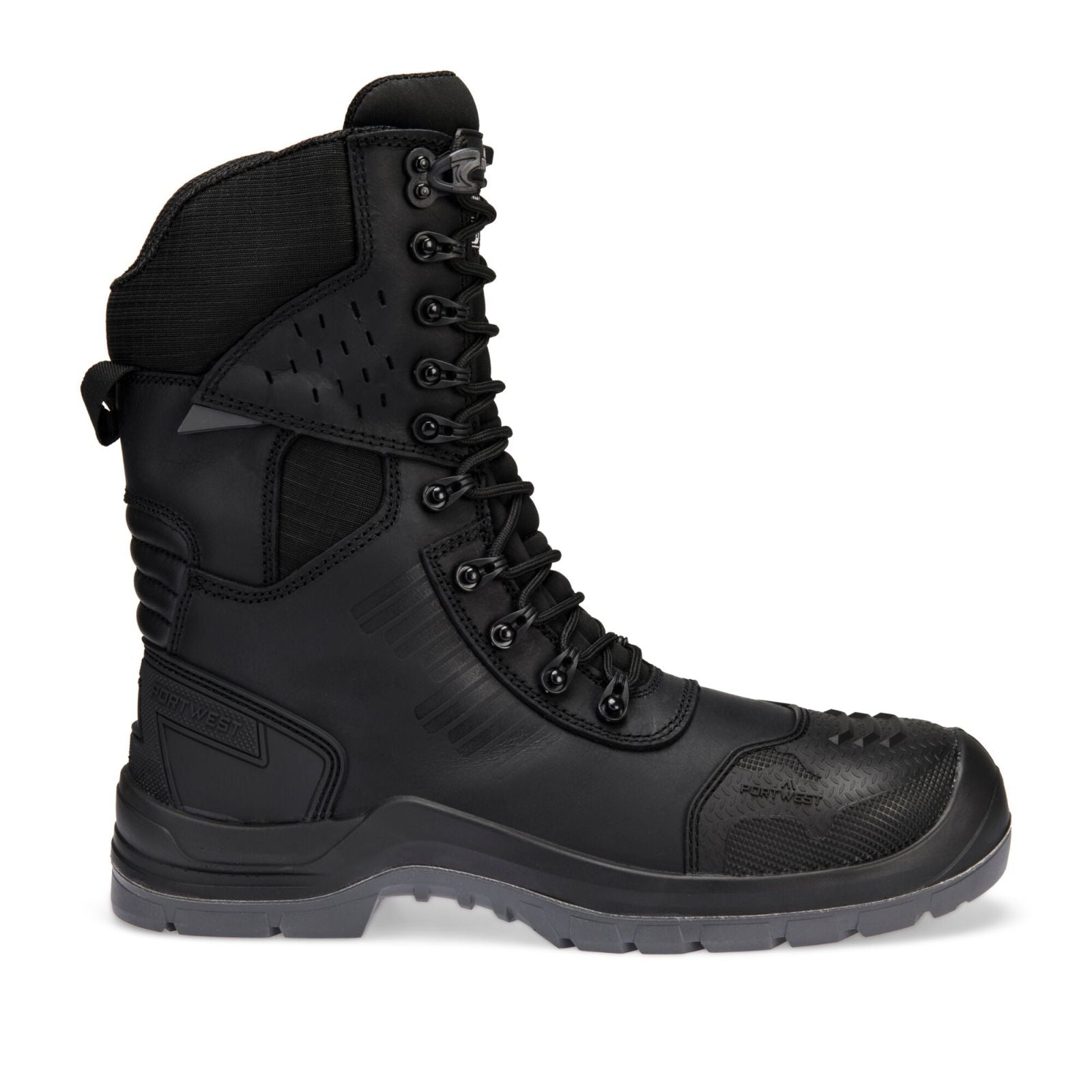 Portwest Composite Lite Voetbescherming Schoen FV03 samengesteld leder hoog S7L HRO M CI LG SC AN SR FO zwart(BK)