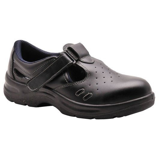 Portwest Steelite Work Voetbescherming Veiligheidssandaal FW01 S1 zwart(BK)