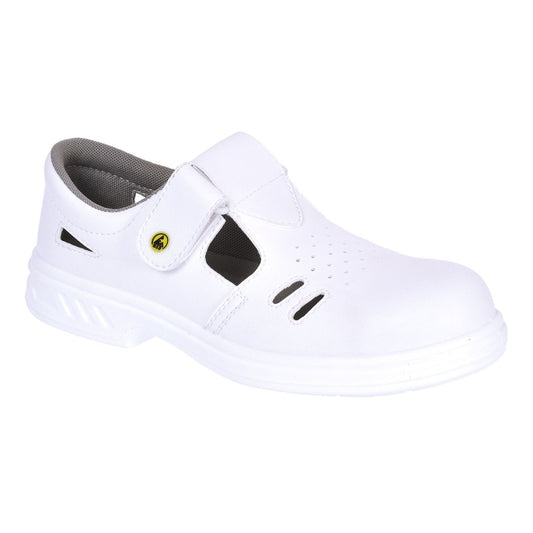 Portwest Steelite ESD Voetbescherming Veiligheidssandaal FW48 Ebro S1 Klasse 3 wit(WH)