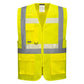 Portwest Glowtex Hoge zichtbaarheid Veiligheidsvest G456 Glowtex Ezee rits Executive HiVis geel(YE)