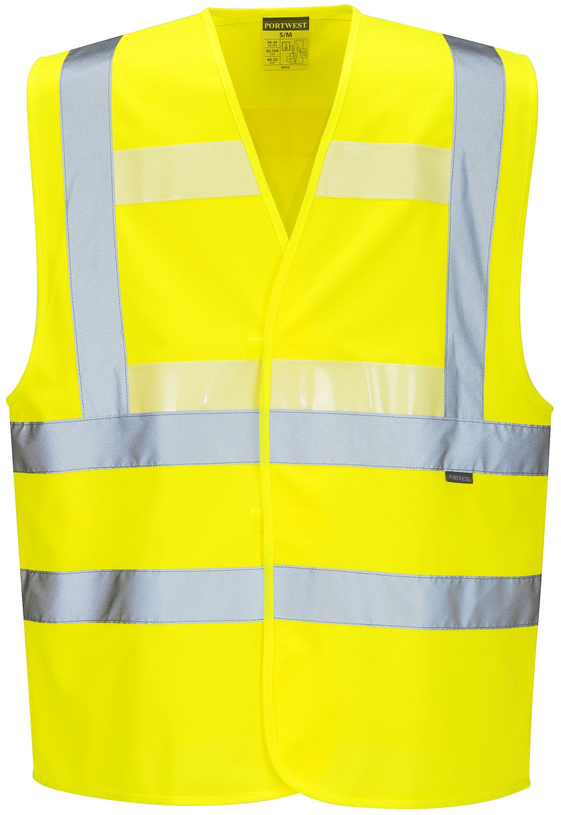 Portwest Glowtex Hoge zichtbaarheid Veiligheidsvest G470 Triple Technologie HiVis geel(YE)