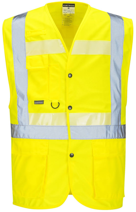 Portwest Glowtex Hoge zichtbaarheid Veiligheidsvest G476 Glowtex Executive HiVis geel(YE)