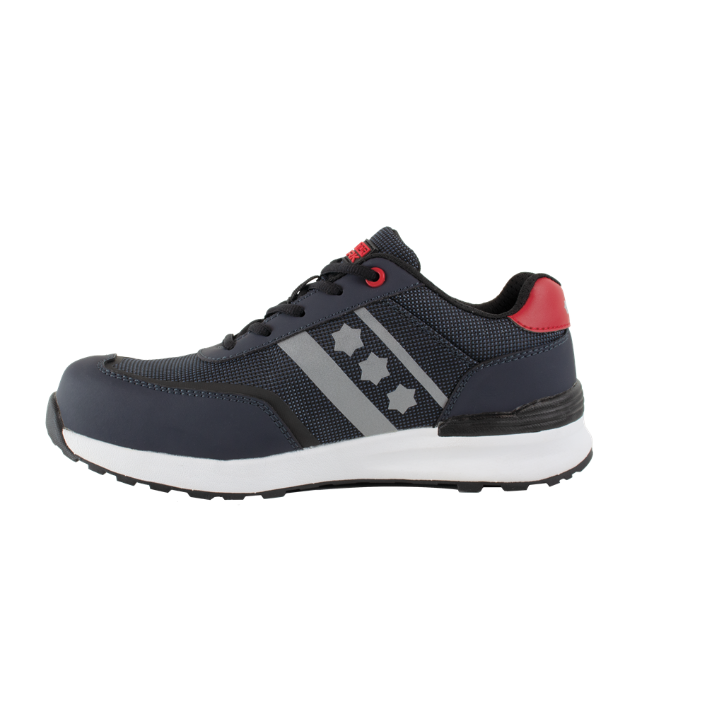 Rucanor Game Veiligheidsschoenen 131 laag S1PL SR FO marineblauw-rood(131)