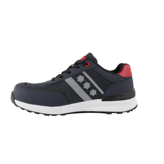 Rucanor Game Veiligheidsschoenen 131 laag S1PL SR FO marineblauw-rood(131)