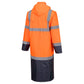 Portwest Hi-Vis Werkkleding Hoge zichtbaarheid Regenjas H446 HiVis contrast 122cm oranje-marineblauw(ON)