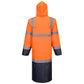 Portwest Hi-Vis Werkkleding Hoge zichtbaarheid Regenjas H446 HiVis contrast 122cm oranje-marineblauw(ON)