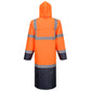 Portwest Hi-Vis Werkkleding Hoge zichtbaarheid Regenjas H446 HiVis contrast 122cm oranje-marineblauw(ON)