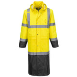 Portwest Hi-Vis Werkkleding Hoge zichtbaarheid Regenjas H446 HiVis contrast 122cm geel-zwart(YB)