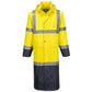 Portwest Hi-Vis Werkkleding Hoge zichtbaarheid Regenjas H446 HiVis contrast 122cm geel-marineblauw(YN)