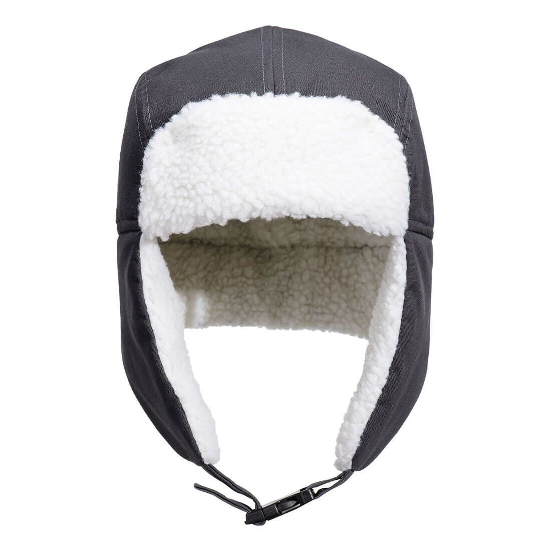 Portwest Accessoires Regenkleding Alle Weersomstandigheden Trappershoed HA33 Sherpa gevoerd metaalgrijs(MG)