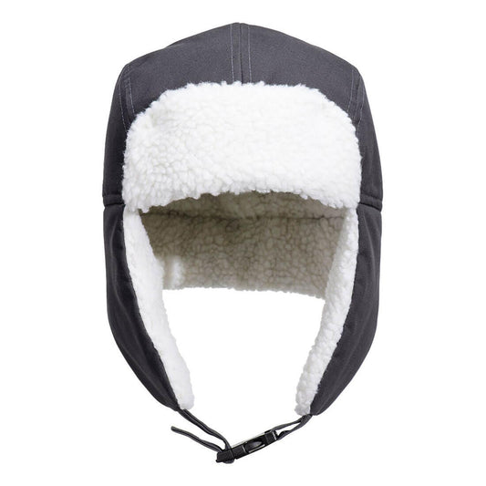 Portwest Accessoires Regenkleding Bescherming Tegen Alle Weersomstandigheden Trappershoed HA33 Sherpa gevoerd metaalgrijs(MG)
