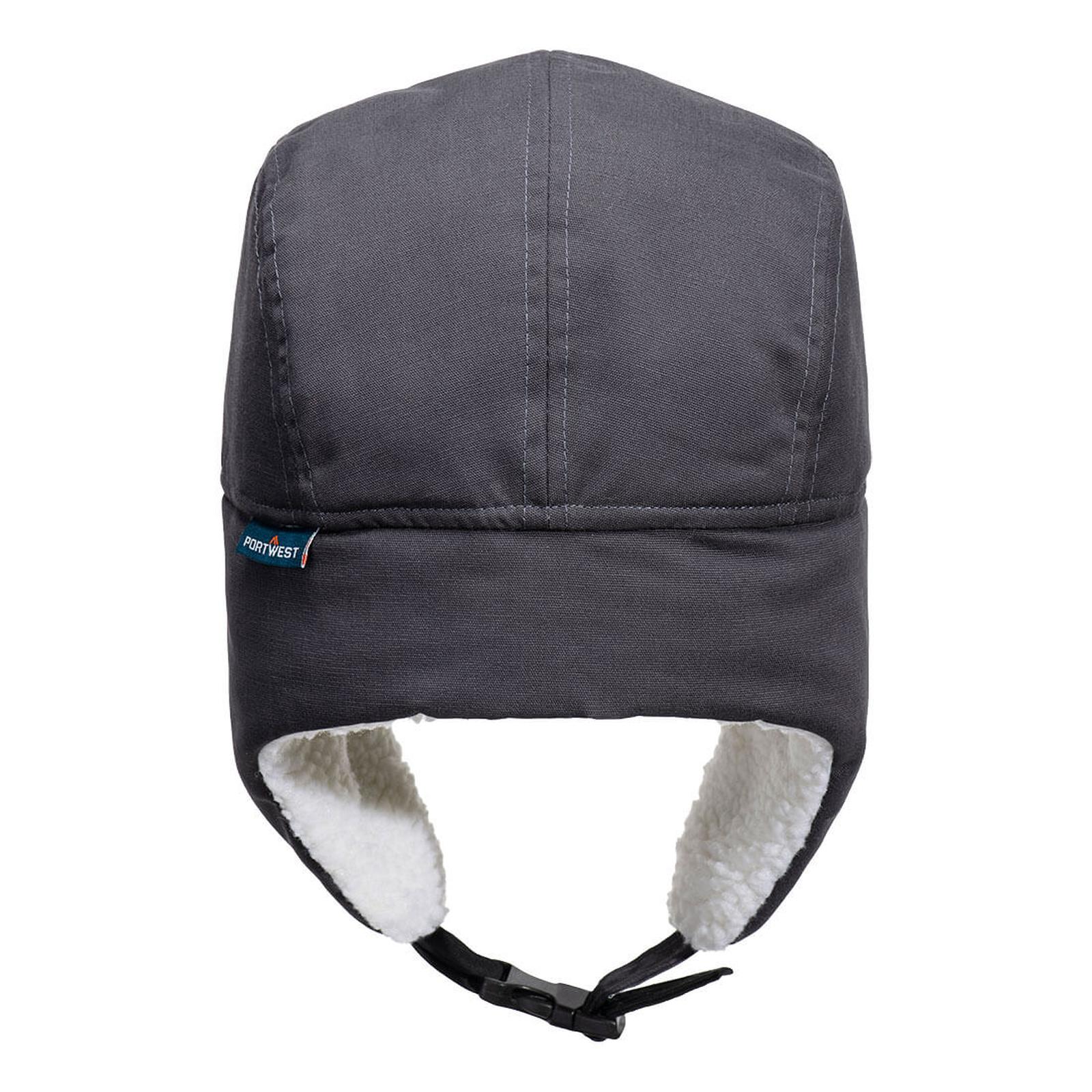 Portwest Accessoires Regenkleding Bescherming Tegen Alle Weersomstandigheden Trappershoed HA33 Sherpa gevoerd metaalgrijs(MG)