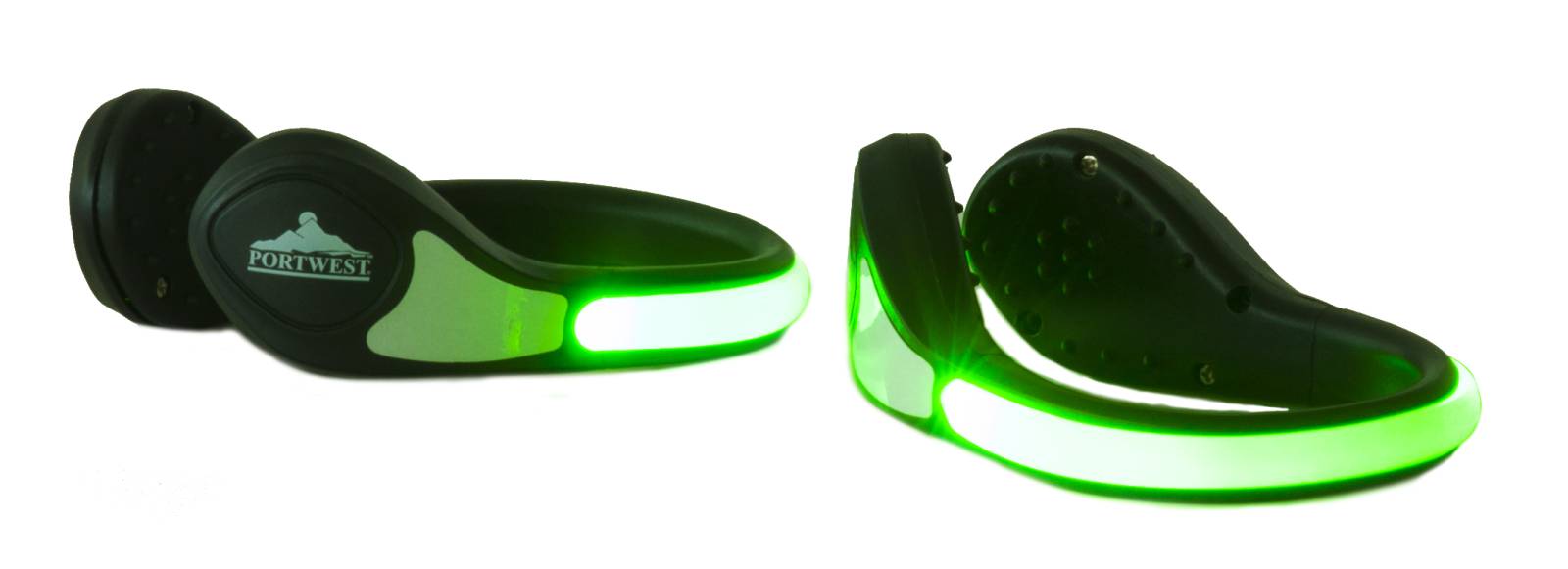 Portwest Zaklamp Verlichting Schoenenclip HV08 LED verlicht groen(GN)