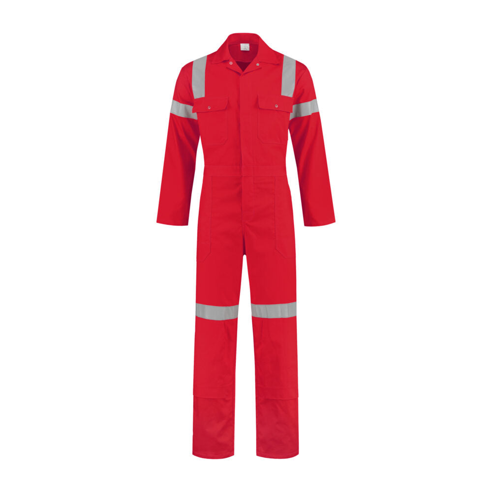 Noname Overalls HZO100 Met reflectieband rood(ROOD)