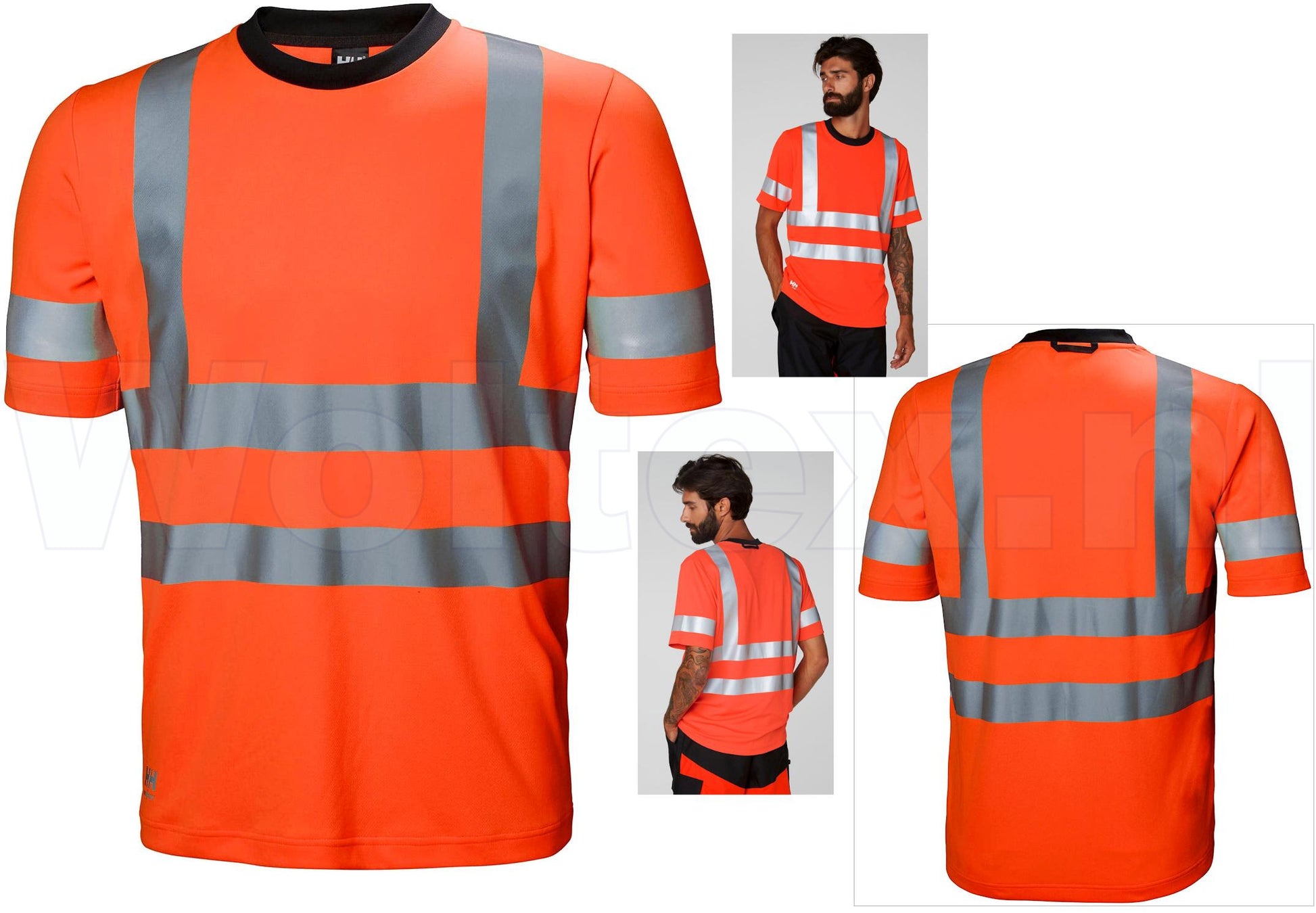 Helly Hansen T-shirts Addvis 79092 HiVis fluo-oranje(260)