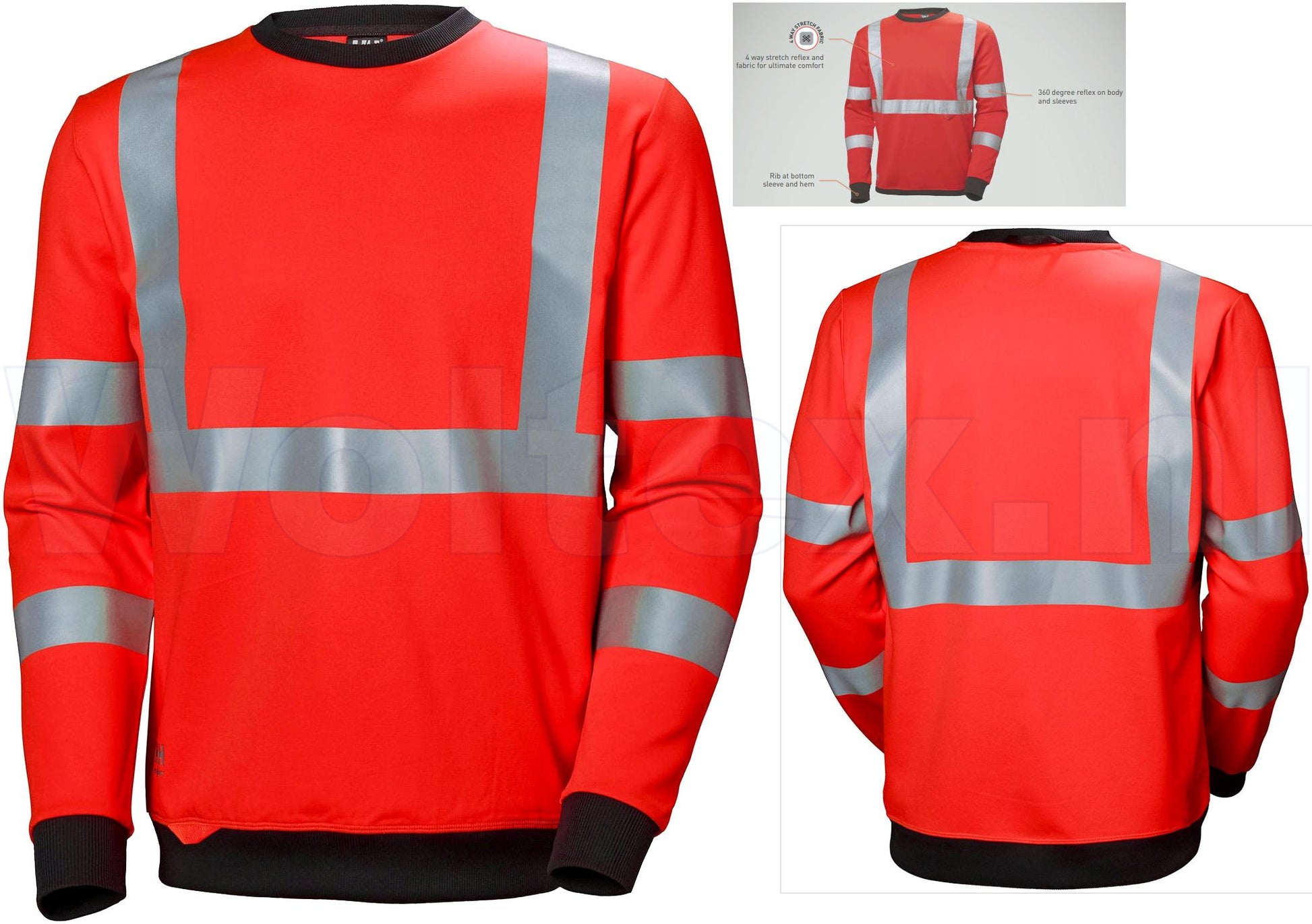 Helly Hansen Sweaters Addvis 79095 HiVis fluo-rood(160)