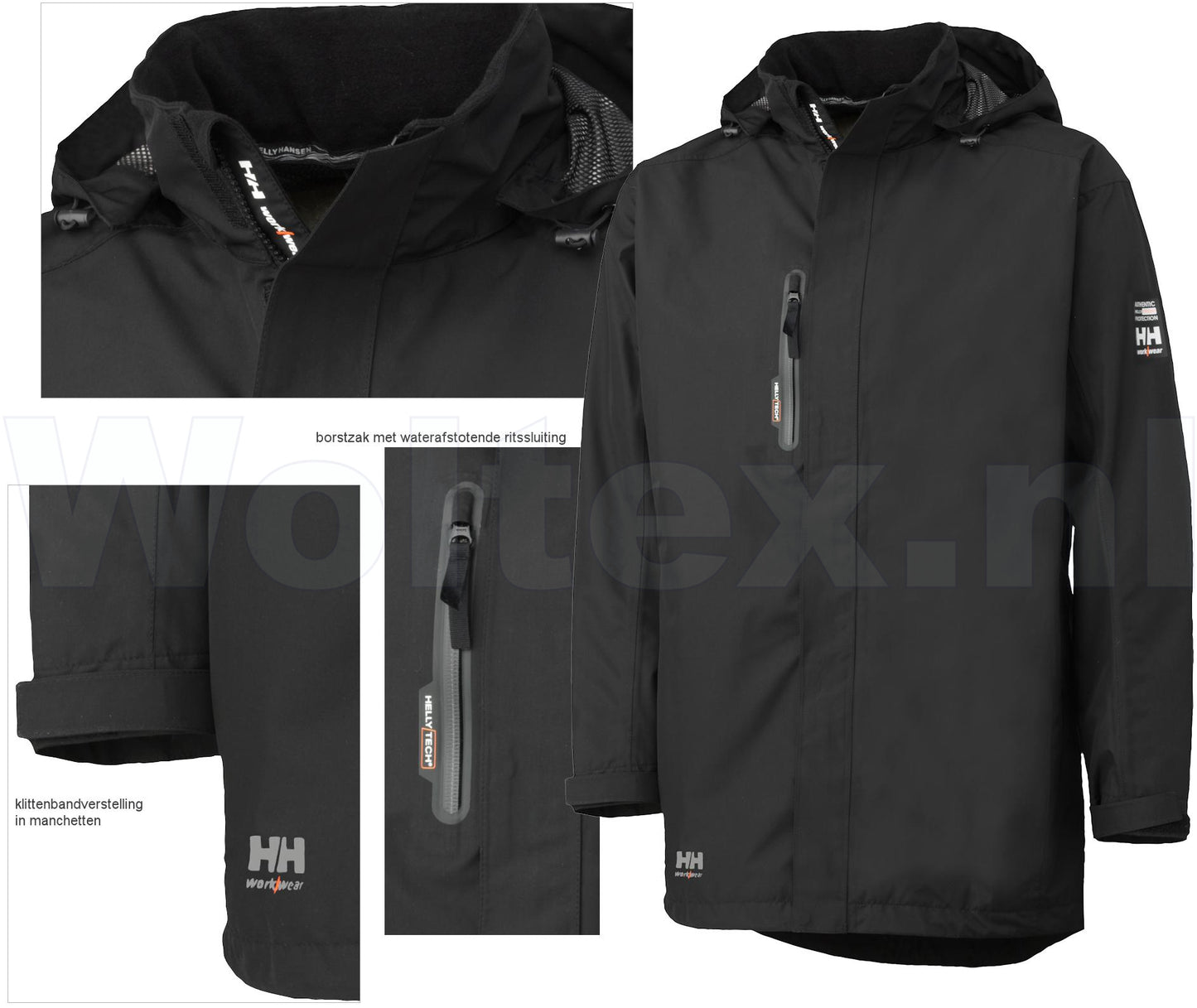 Helly Hansen Jassen Haag 71045 Inrits-systeem zwart(990)