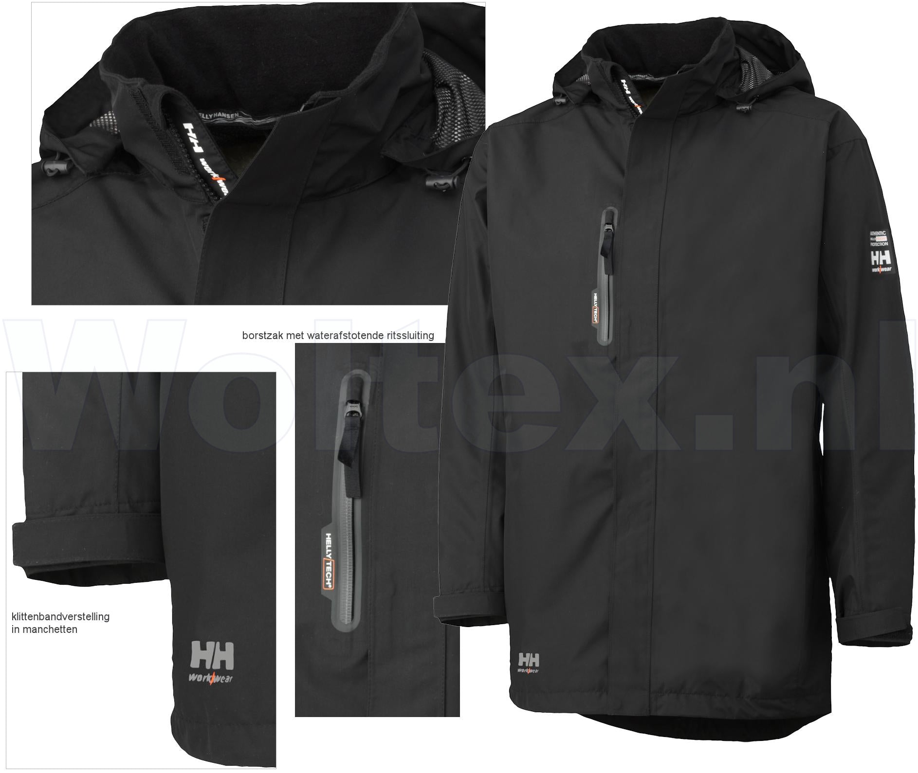 Helly Hansen Jassen Haag 71045 Inrits-systeem zwart(990)