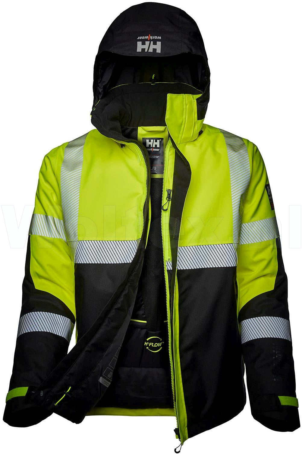 Helly Hansen Jassen ICU 71372 HiVis fluo geel-ebbenhout(369)