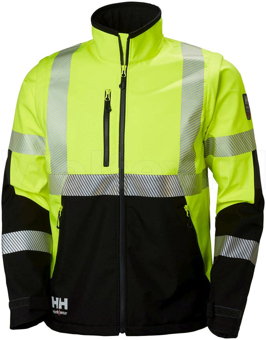 Helly Hansen Jassen ICU 74272 HiVis Uitneembare mouwen fluo geel-ebbenhout(369)