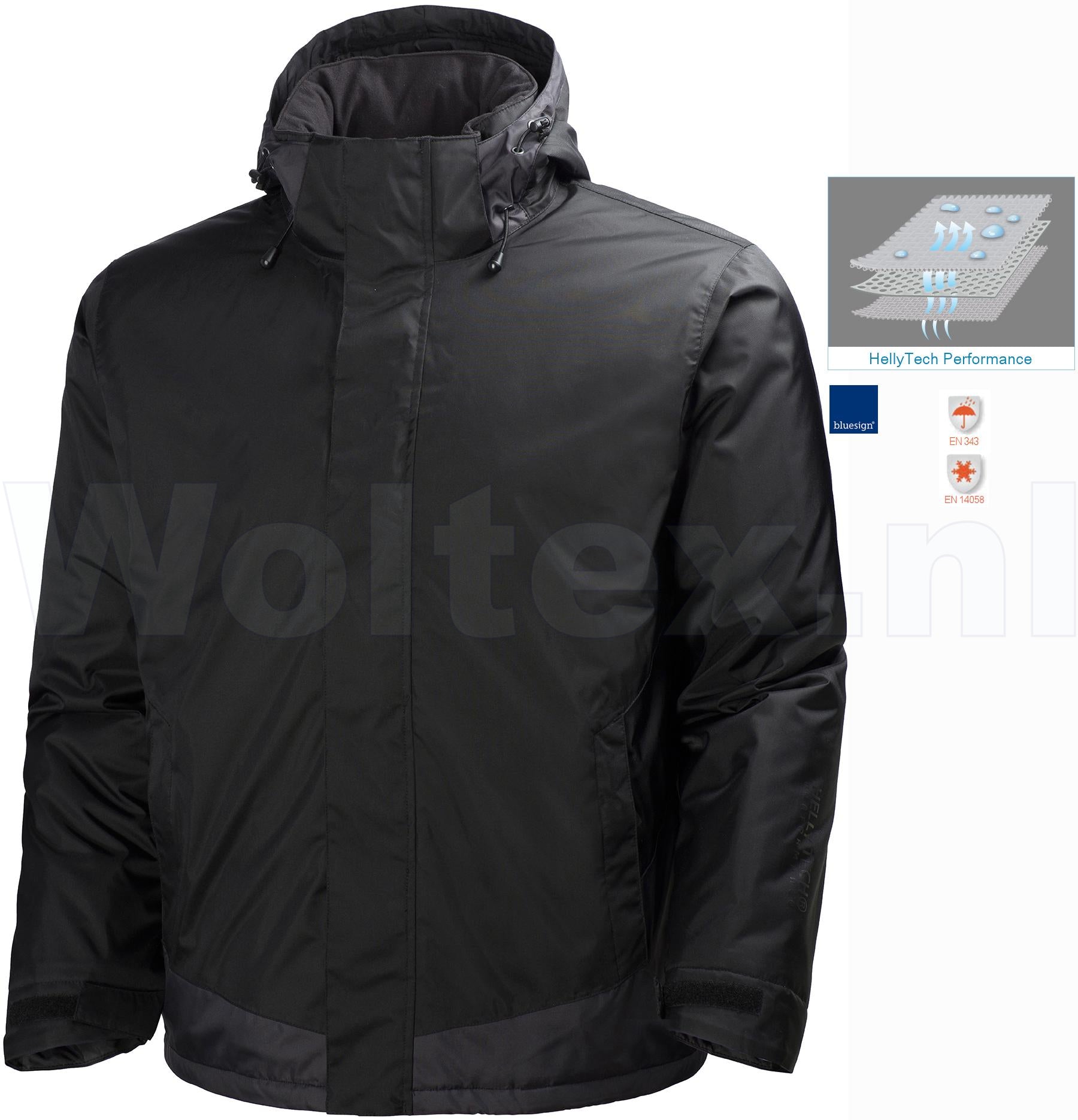 Helly Hansen Jassen Leknes 71313 Waterdicht- ademend zwart-antracietgrijs(999)