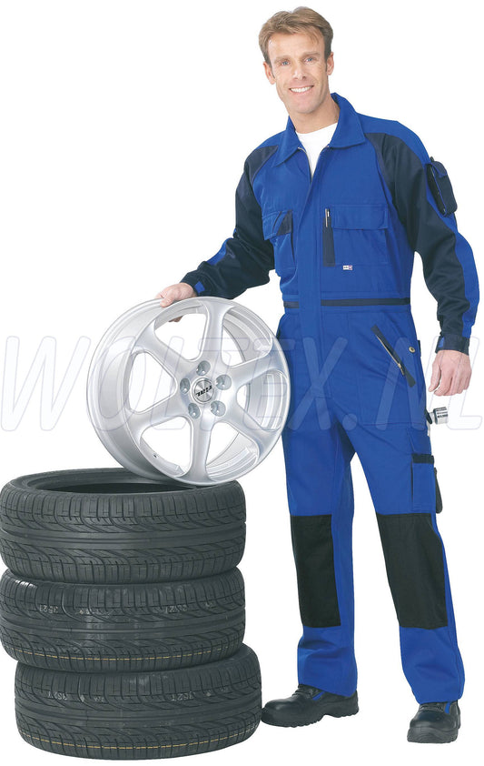 PKA Overalls ThreeLine Image kobaltblauw-donkerblauw(KB/HB)