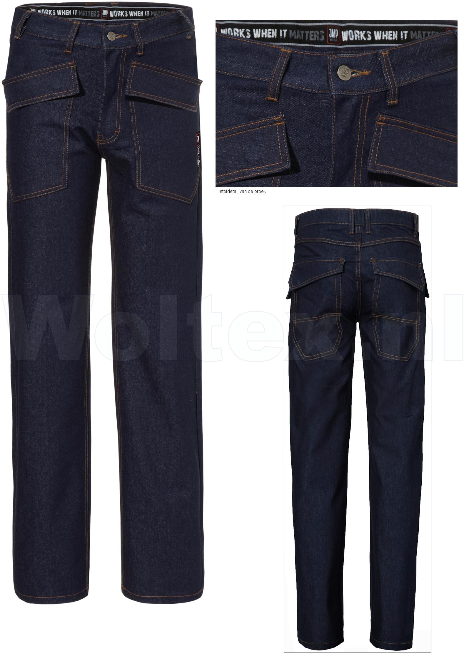 JMP Wear Broeken Ampato Jeans Vlamvertragend denimblauw(DENIM BLUE)
