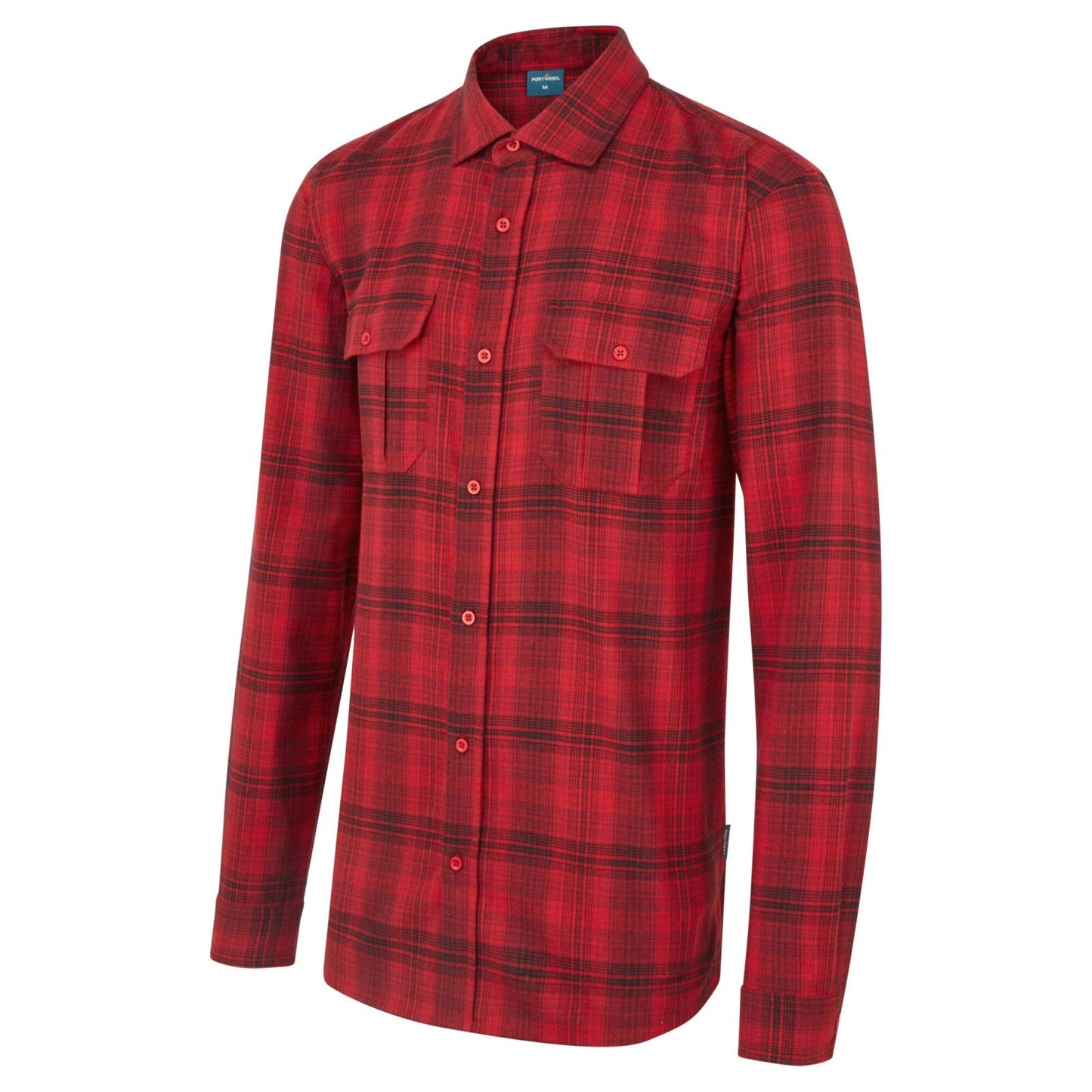 Portwest KA3 Werkkleding Overhemd KA307 geruit rood(RE)
