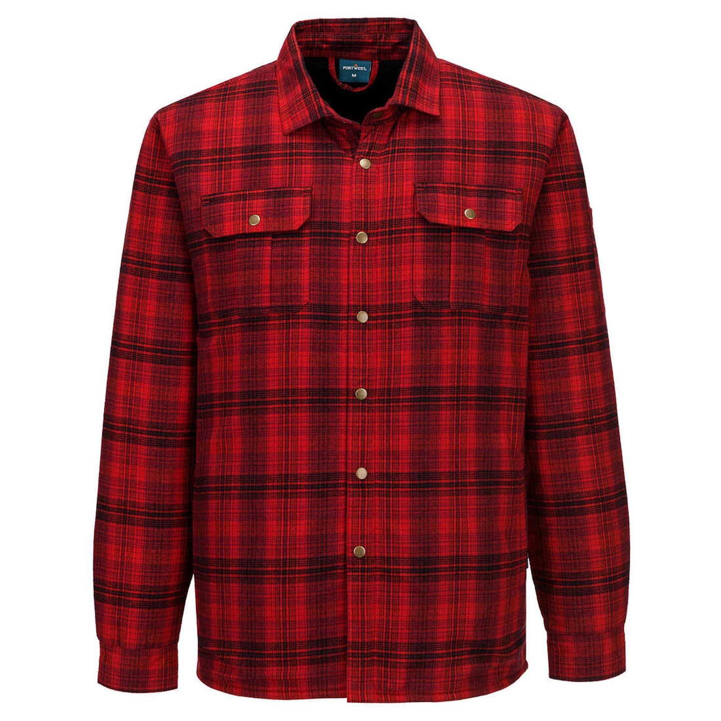 Portwest KA3 Werkkleding Overhemd KA313 Sherpa gevoerd geruit rood(RE)
