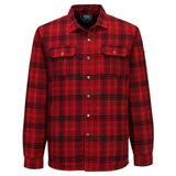 Portwest KA3 Werkkleding Overhemd KA313 Sherpa gevoerd geruit rood(RE)