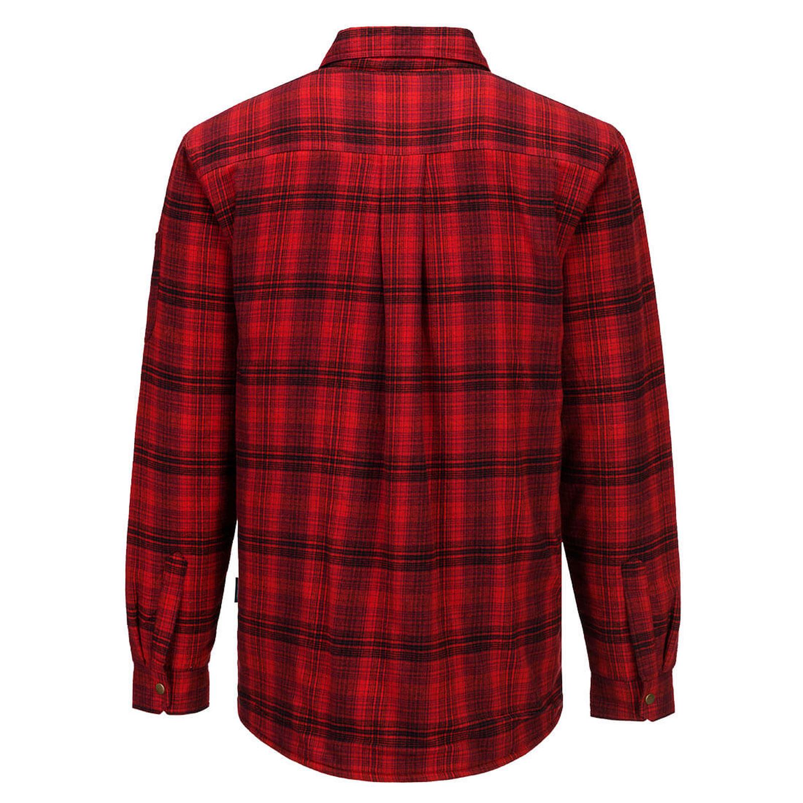 Portwest KA3 Werkkleding Overhemd KA313 Sherpa gevoerd geruit rood(RE)