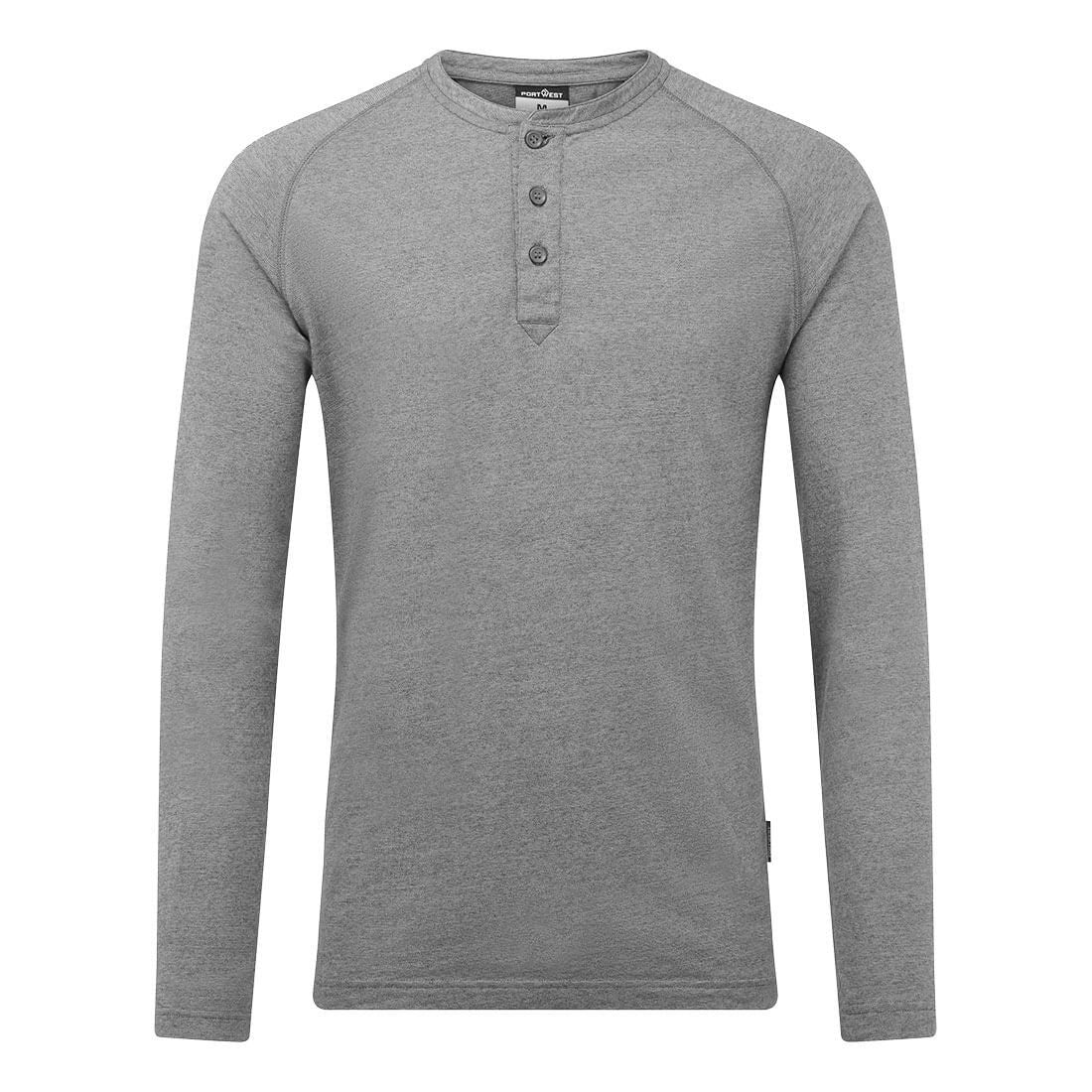 Portwest KA3 Werkkleding T-Shirt KA370 Henley L/S zoomgrijs(ZO)