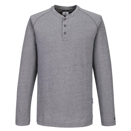 Portwest KA3 Werkkleding T-Shirt KA370 Henley L/S zoomgrijs(ZO)