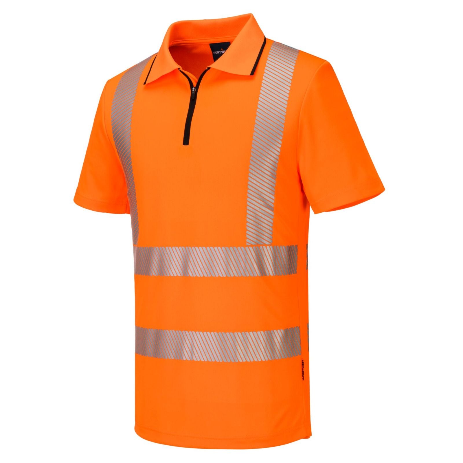 Portwest KX3 Hoge zichtbaarheid Polo KX302 Hi-Vis korte mouw rits oranje(OR)