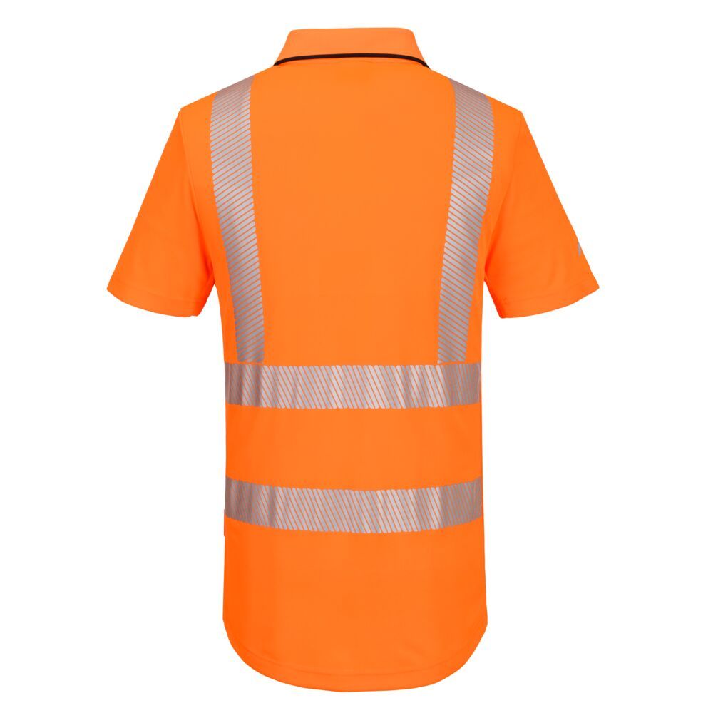Portwest KX3 Hoge zichtbaarheid Polo KX302 Hi-Vis korte mouw rits oranje(OR)