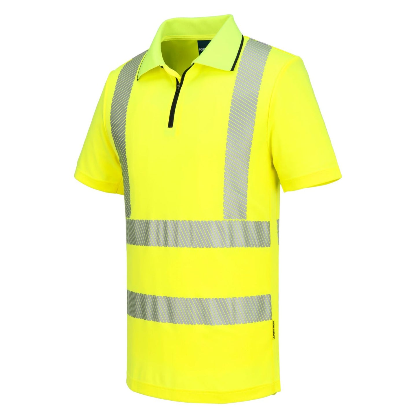 Portwest KX3 Hoge zichtbaarheid Polo KX302 Hi-Vis korte mouw rits geel(YE)