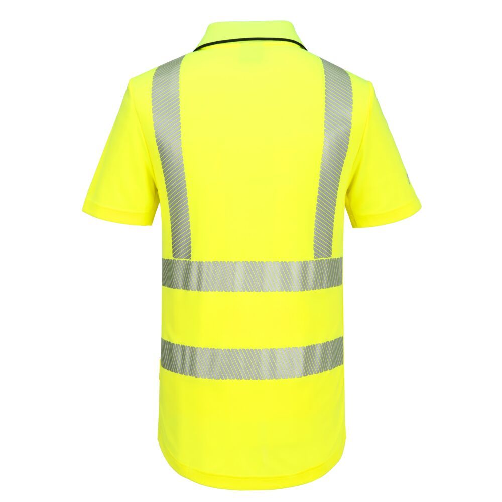Portwest KX3 Hoge zichtbaarheid Polo KX302 Hi-Vis korte mouw rits geel(YE)