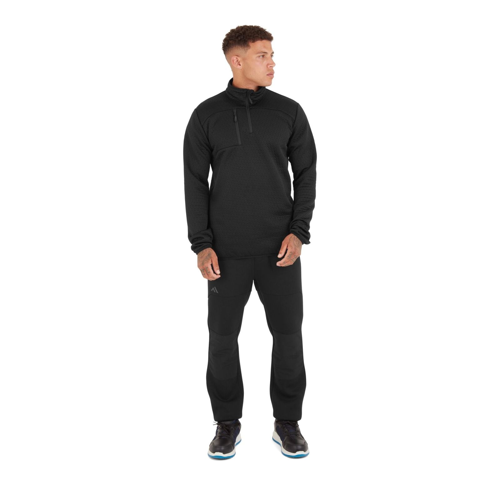 Portwest KX3 Sport Werkkleding Sweatshirt KX376 textured 1/4 zip zwart(BK)