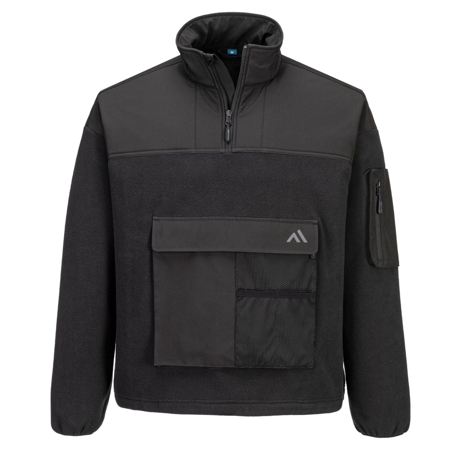 Portwest KX3 Sport Werkkleding Sweatshirt KX378 1/4 zip fleece zwart(BK)
