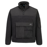 Portwest KX3 Sport Werkkleding Sweatshirt KX378 1/4 zip fleece zwart(BK)
