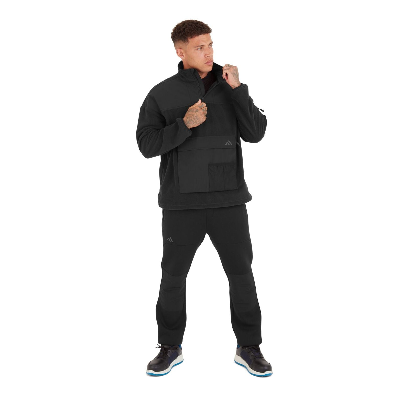 Portwest KX3 Sport Werkkleding Sweatshirt KX378 1/4 zip fleece zwart(BK)