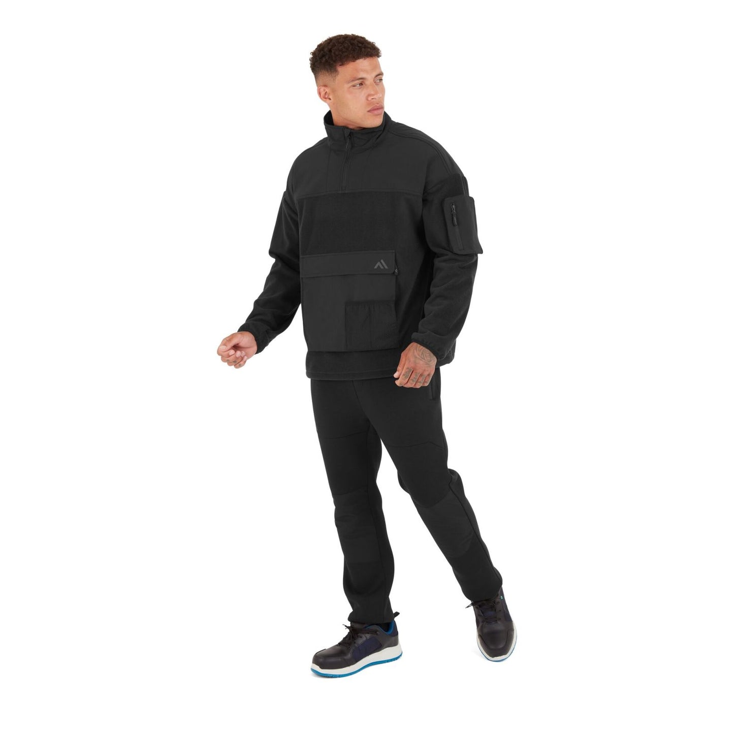 Portwest KX3 Sport Werkkleding Sweatshirt KX378 1/4 zip fleece zwart(BK)