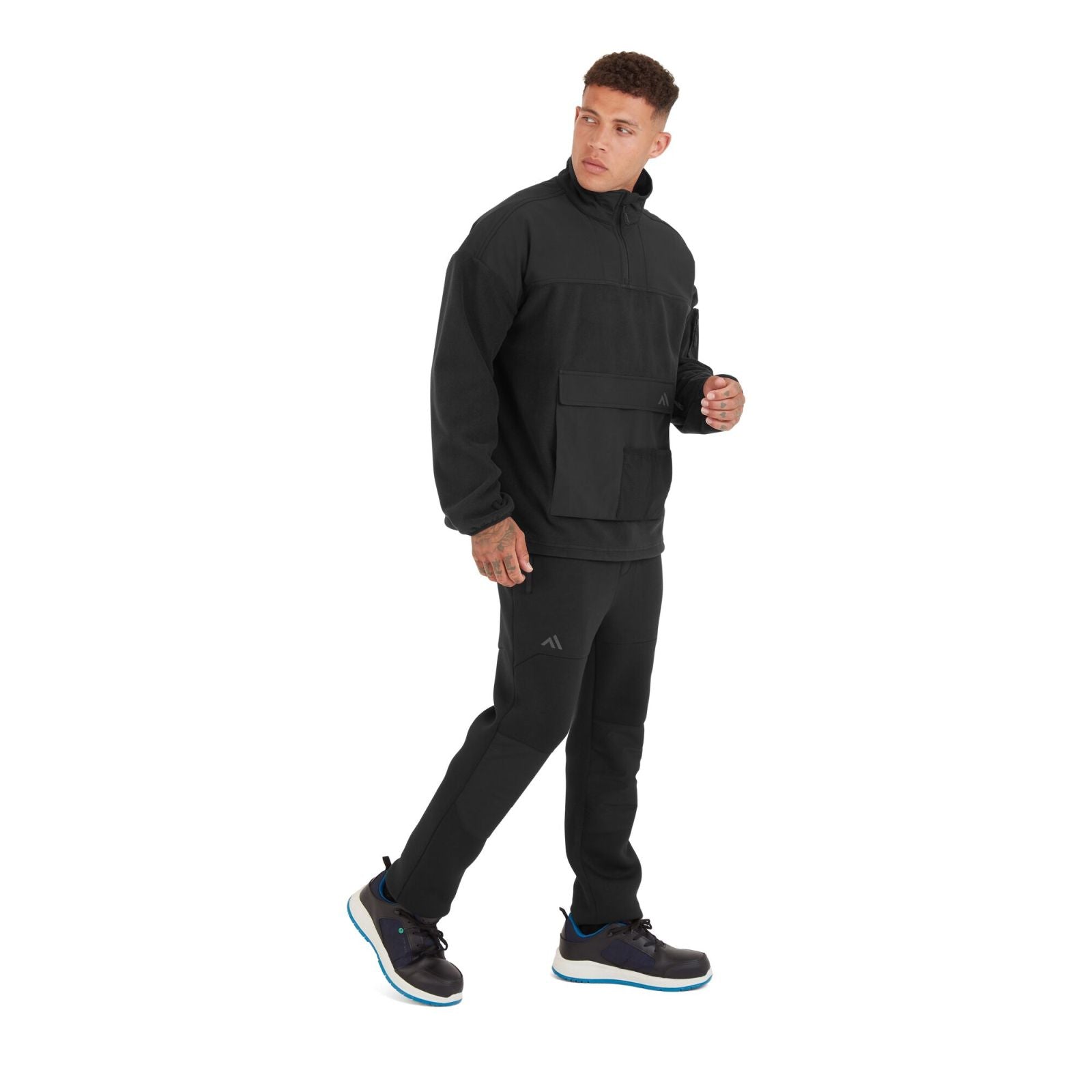 Portwest KX3 Sport Werkkleding Sweatshirt KX378 1/4 zip fleece zwart(BK)