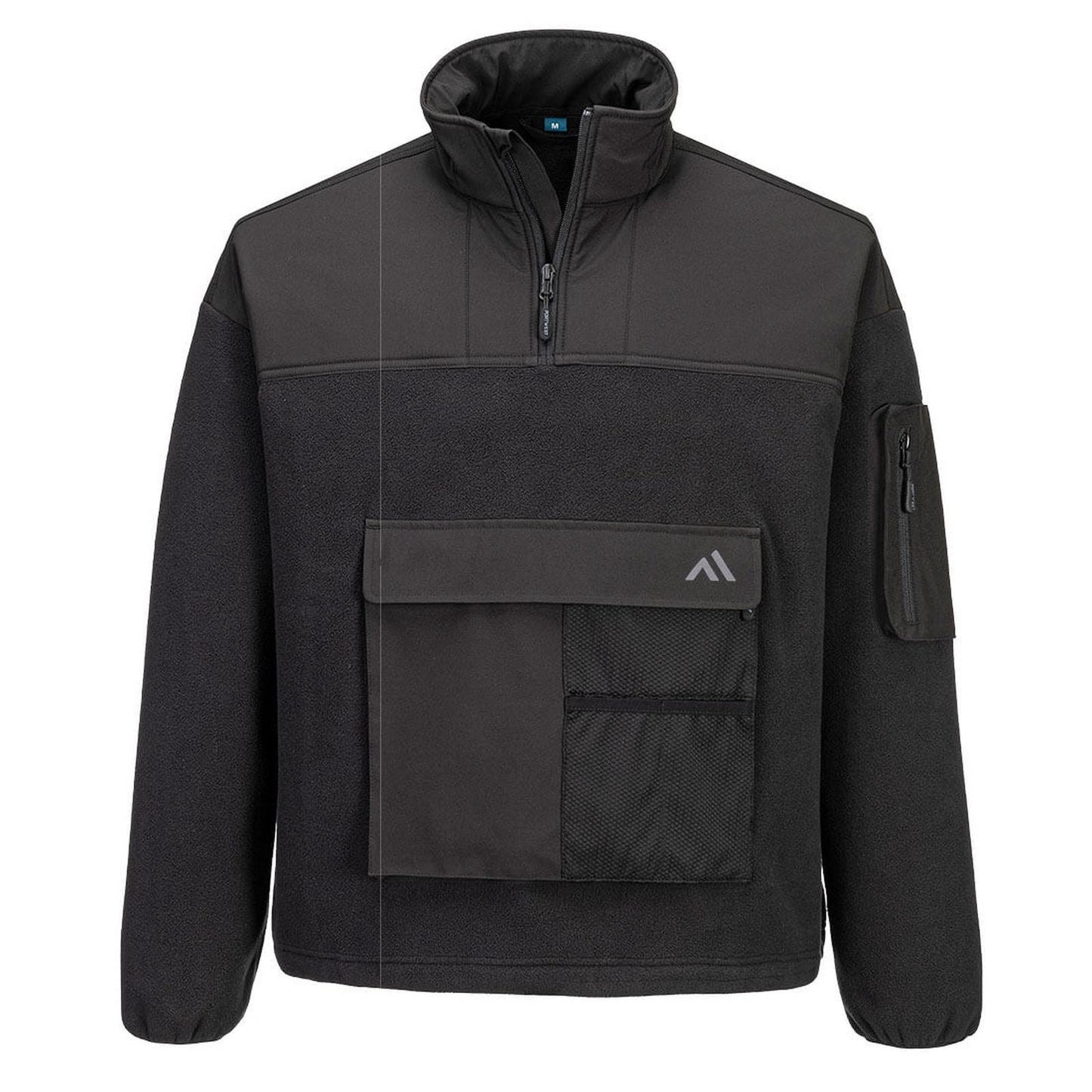 Portwest KX3 Sport Werkkleding Sweatshirt KX378 1/4 zip fleece zwart(BK)