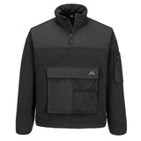 Portwest KX3 Sport Werkkleding Sweatshirt KX378 1/4 zip fleece zwart(BK)