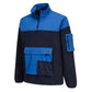 Portwest KX3 Sport Werkkleding Sweatshirt KX378 1/4 zip fleece donker marineblauw-kwartsblauw(DQ)
