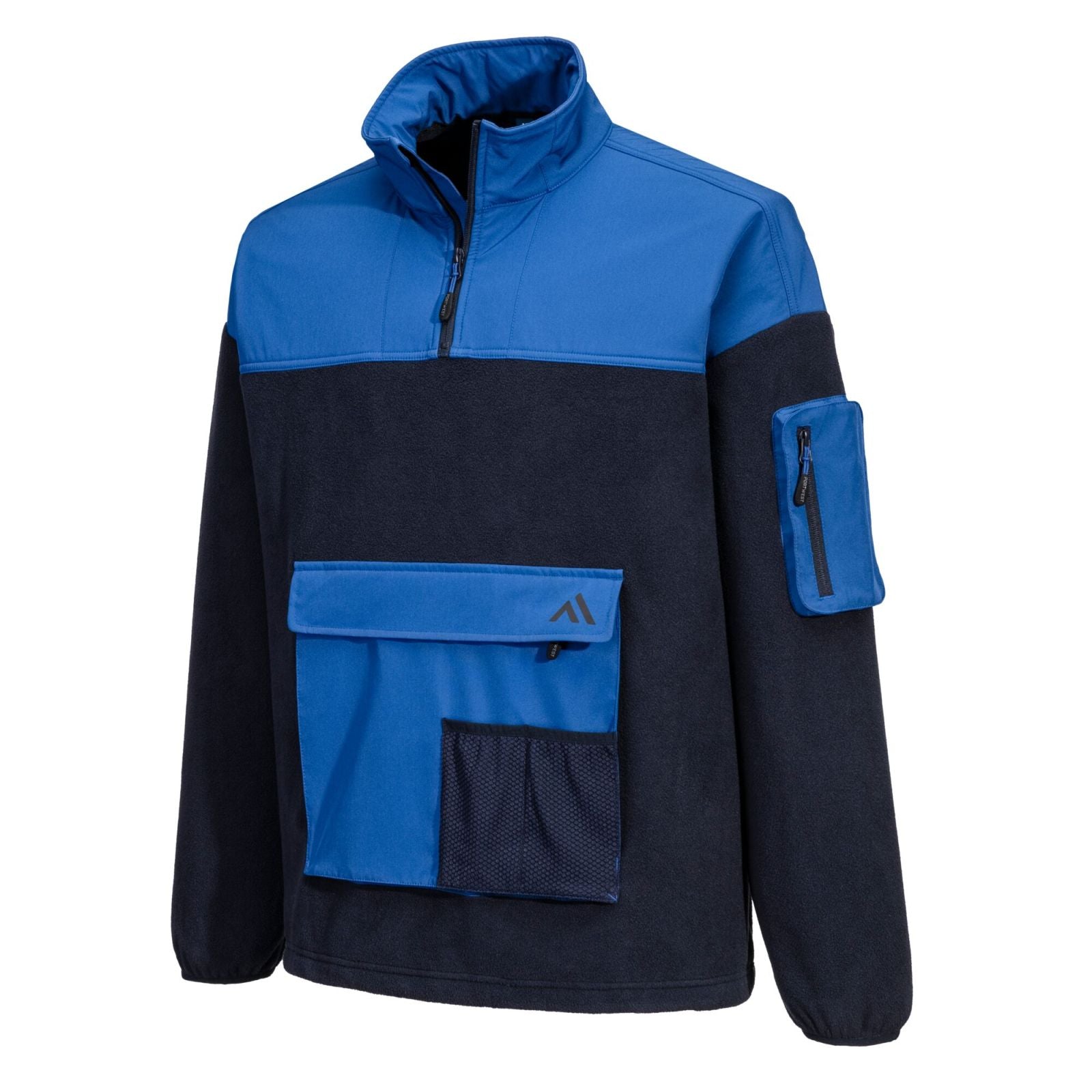 Portwest KX3 Sport Werkkleding Sweatshirt KX378 1/4 zip fleece donker marineblauw-kwartsblauw(DQ)