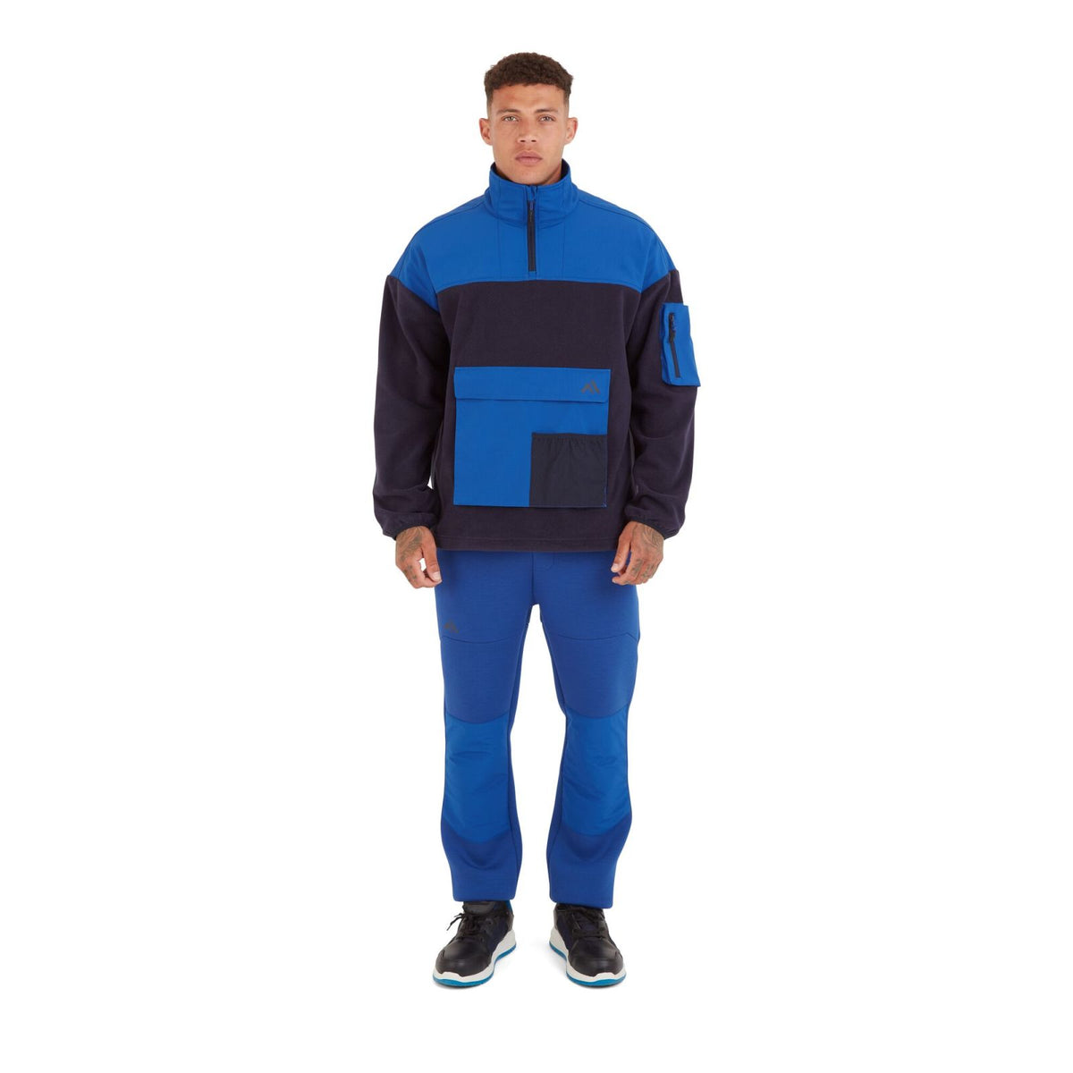 Portwest KX3 Sport Werkkleding Sweatshirt KX378 1/4 zip fleece donker marineblauw-kwartsblauw(DQ)