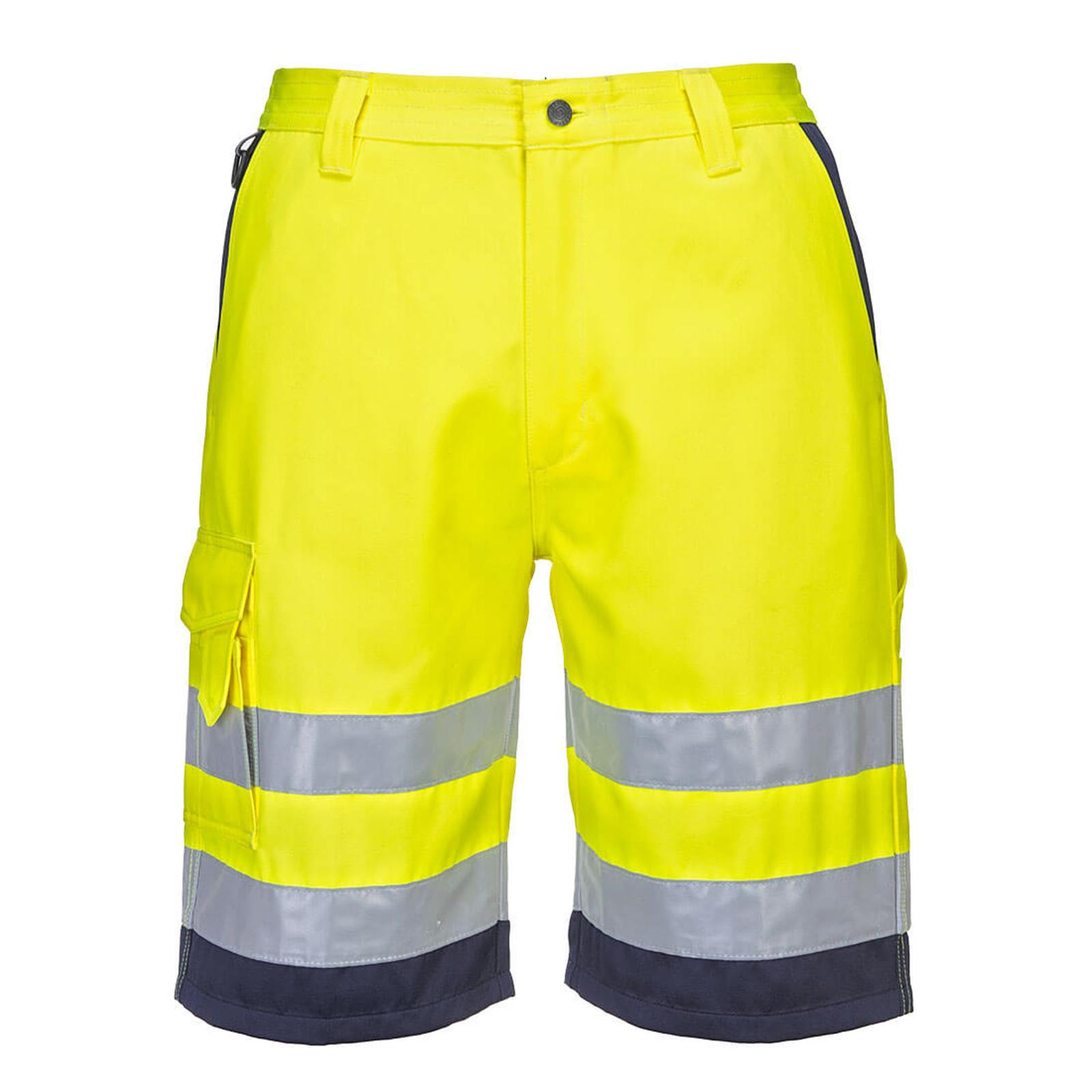 Portwest Korte Broeken L043 geel-marineblauw(YN)